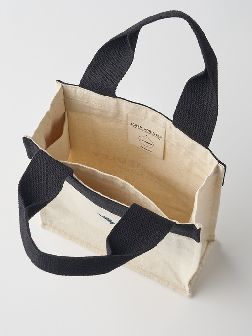 【日本限定】JOHN SMEDLEY×re-wrap オーガニックコットンキャンバスバッグ｜SMALL 詳細画像 NATURAL 8